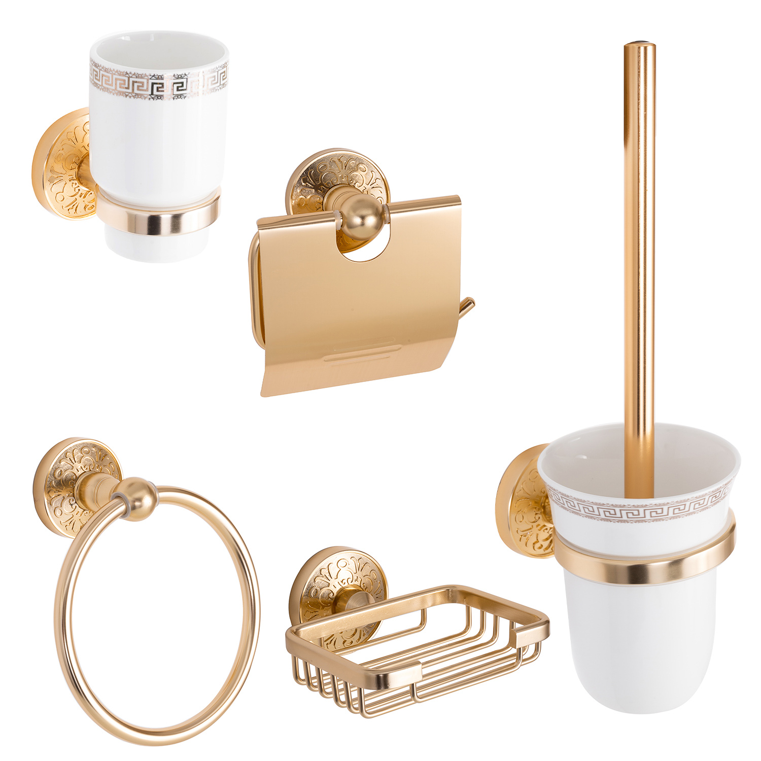 Set accesorii baie Venustar, 5 piese auriu