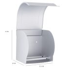 Suport rola hartie igienica ,rabatabil,gri mat - imagine 2