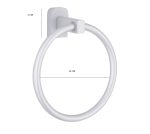 Suport prosop tip inel, prindere pe perete,gri mat - imagine 3