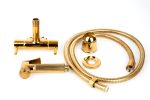 Baterie bideu Venustar, fixare pe perete, gold - imagine 2