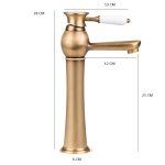 Baterie lavoar blat, monocomanda bronz antichizat - imagine 2
