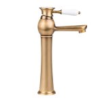 Baterie lavoar blat, monocomanda bronz antichizat - imagine 6