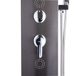 Panou dus Venustar, cu hidromasaj inox 5 functii Digital Thermo Black-satin, cu led - imagine 4