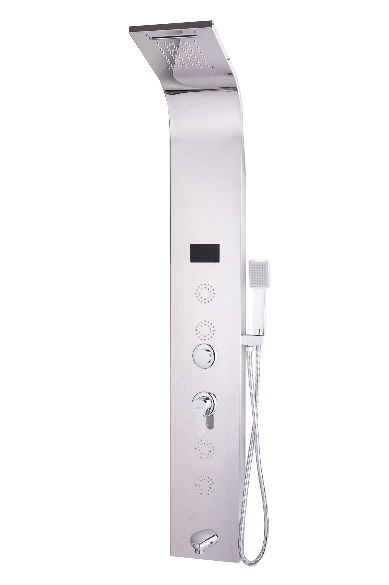 Panou dus Venustar,cu hidromasaj inox 5 functii Digital Thermo,cromat lucios, cu led