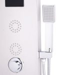 Panou dus Venustar,cu hidromasaj inox 5 functii Digital Thermo,cromat lucios, cu led - imagine 3