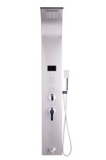 Panou dus Venustar,cu hidromasaj inox 5 functii Digital Thermo,gri satin cu led - imagine 2