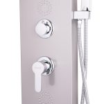 Panou dus Venustar,cu hidromasaj inox 5 functii Digital Thermo,gri satin cu led - imagine 5