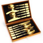 Set 12 tacamuri,din inox, Venustar,gold