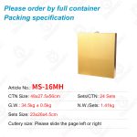 Set 16 tacamuri, din inox,pentru 4 persoane, Venustar,gold - imagine 6