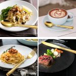 Set 16 tacamuri, din inox,pentru 4 persoane, Venustar,gold - imagine 4