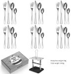 Set 24 tacamuri din inox,pentru 6 persoane, cu suport , Venustar,crom - imagine 4