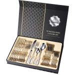 Set 24 tacamuri,stainless stell,pentru 6 persoane, Venustar,crom