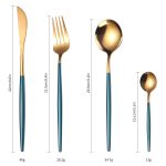Set 4 tacamuri din inox,alb-auriu, Venustar - imagine 2