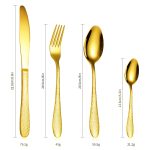 Set 4 tacamuri,stainless stel, Venustar,gold - imagine 5