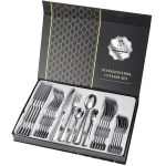 Set tacamuri 6 persoane,30piese, din inox, Venustar, crom