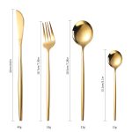 Set tacamuri,pentru 6 persoane,24 piese cu suport, Venustar,auriu - imagine 4