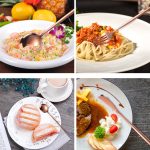 Set tacamuri,pentru 6 persoane,24 piese cu suport, Venustar,auriu - imagine 2