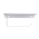 Suport hartie igienica aluminiu,gri mat, cu etajera - imagine 4