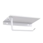 Suport hartie igienica aluminiu,gri mat, cu etajera - imagine 6
