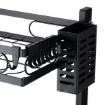 Suport vesela,deasupra chiuvetei, cu suport tacamuri, negru 55x28x92 cm - imagine 5