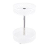 Organizator bucatarie alb, rotund,cu doua nivele 26x7,5 cm
