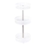 Organizator bucatarie alb, rotund,cu trei nivele 58X26X6,5 CM