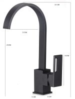 Baterie bucatarie Venustar, negru mat - imagine 5