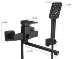 Baterie cada Venustar,montare pe perete negru mat - imagine 4