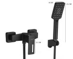 Baterie dus Venustar, montare pe perete, negru mat - imagine 5