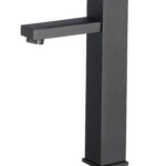 Baterie lavoar Venustar, montare pe blat, negru mat