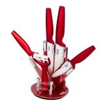 Set 5 cutite ceramica cu suport RAWI-0811R