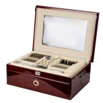 Set tacamuri din inox,72 piese cu diplomat, RAWI-72G- gold