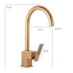 Baterie bucatarie Venustar, gold - imagine 7