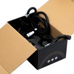 Baterie cada Venustar, montare pe perete, pipa lunga mobila , negru mat cu broderie ceramica - imagine 5