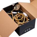 Baterie cada Venustar, pipa lunga mobila,gold , cu broderie ceramica - imagine 3