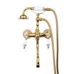 Baterie cada Venustar, pipa lunga mobila,gold , cu broderie ceramica - imagine 4