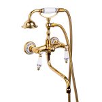 Baterie cada Venustar, pipa lunga mobila,gold , cu broderie ceramica