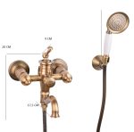Baterie cada, Venustar, montare pe perete, bronz antichizat - imagine 3