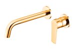 Baterie lavoar, Venustar, monocomanda, incastrata in perete, gold