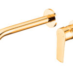 Baterie lavoar, Venustar, monocomanda, incastrata in perete, gold