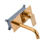 Baterie lavoar, Venustar,incastrata in perete, gold - imagine 4