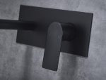 Baterie lavoar Venustar, incastrata in perete, negru mat - imagine 18