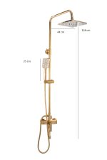 Coloana de dus, Venustar, gold, cu trei functii - imagine 8