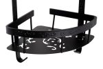 Etajera baie Venustar, dubla montare pe colt, negru mat 35cm X 30cm - imagine 4