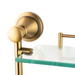 Etajera baie Venustar, dubla, montare pe perete, bronz antichizat - imagine 5