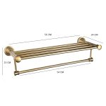 Etajera depozitare prosoape Venustar, montare pe perete, bronz antichizat - imagine 2