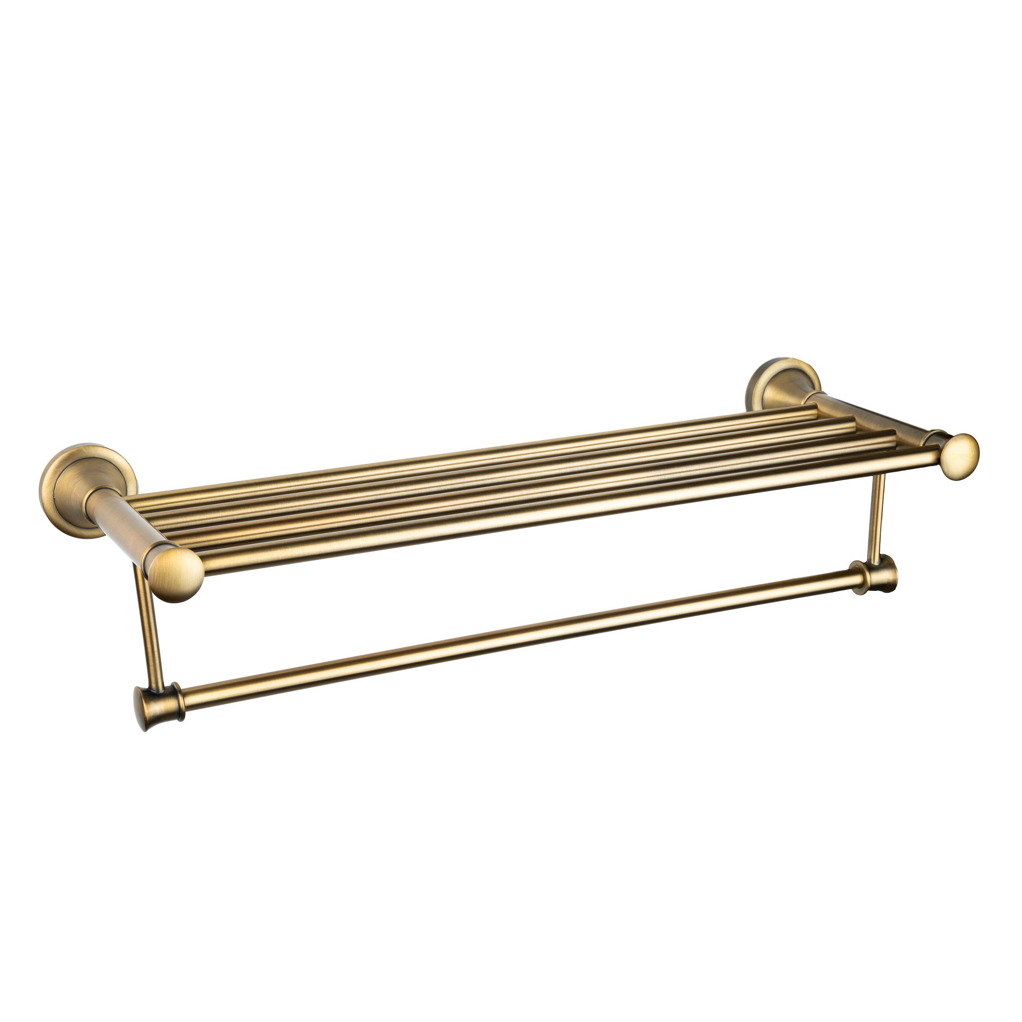 Etajera depozitare prosoape TRENDY'S, montare pe perete , bronz antichizat (2) Etajera depozitare prosoape Venustar, montare pe perete, bronz antichizat - imagine 1