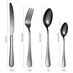 Set tacamuri stainless stell,24 piese, cu suport, Venustar, black - imagine 2