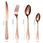 Set tacamuri stainless stell,24 piese, cu suport, Venustar, rose - imagine 4