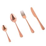 Set tacamuri stainless stell,24 piese, cu suport, Venustar, rose - imagine 9
